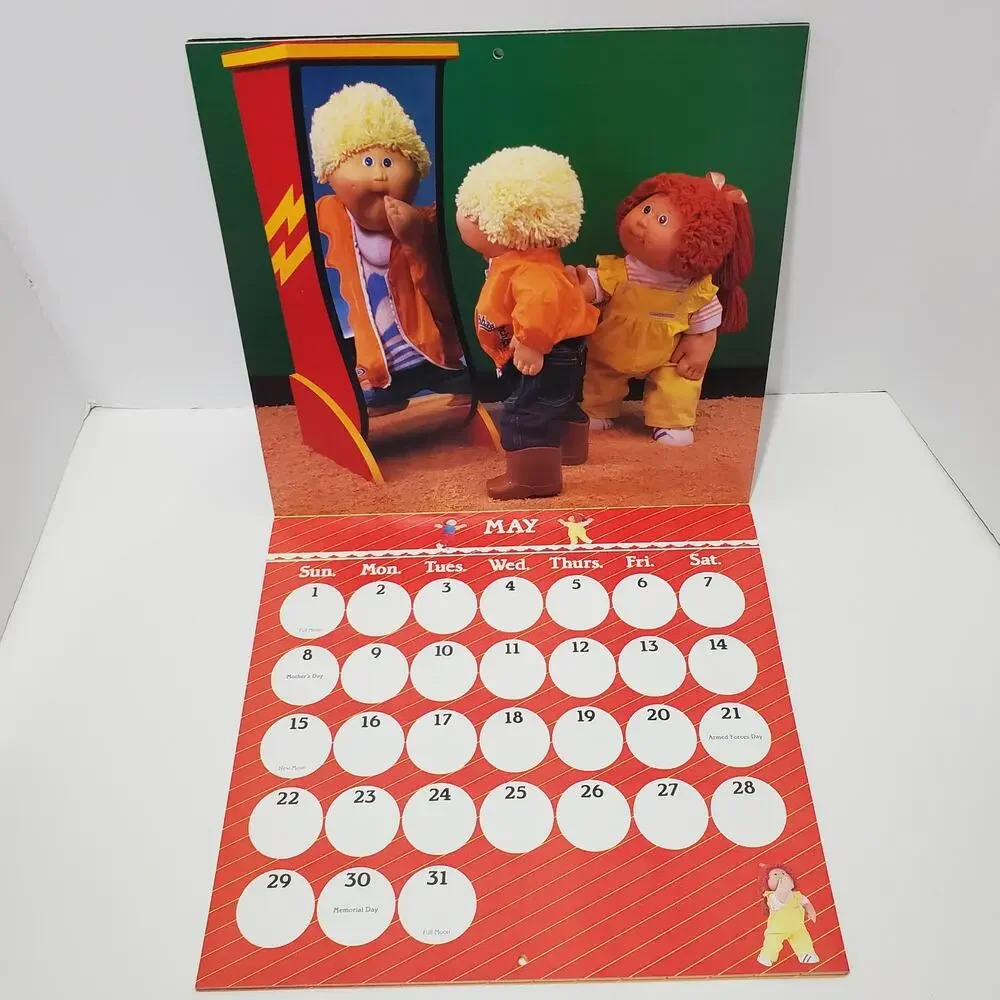 Vtg 1988 Cabbage patch Kids Wall Calendar UNUSED New Old Stock
